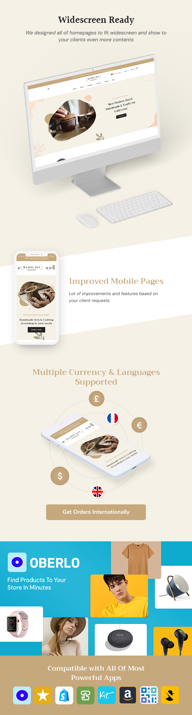 KraftiArt - Furniture, Art & Crafts Shopify Theme