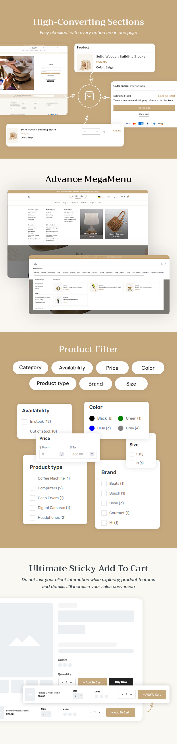 KraftiArt - Furniture, Art & Crafts Shopify Theme