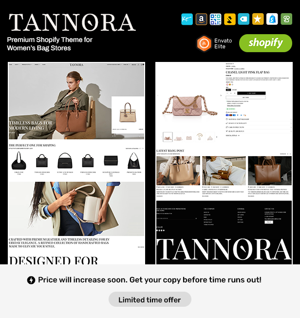 Tannora - Modern Luxury Bags & Fashion Shopify Theme