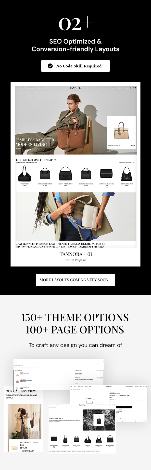 Tannora - Modern Luxury Bags & Fashion Shopify Theme
