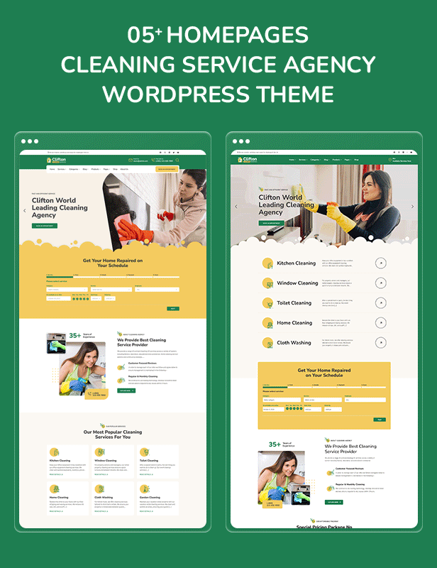 Clifton - Cleaning Service Agency WordPress Theme