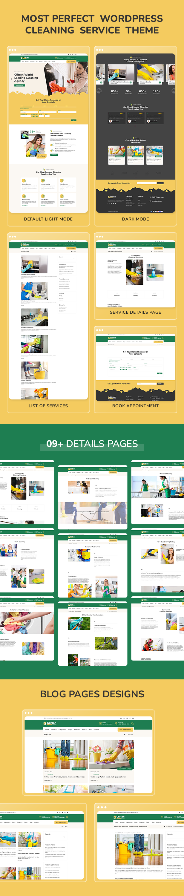Clifton - Cleaning Service Agency WordPress Theme