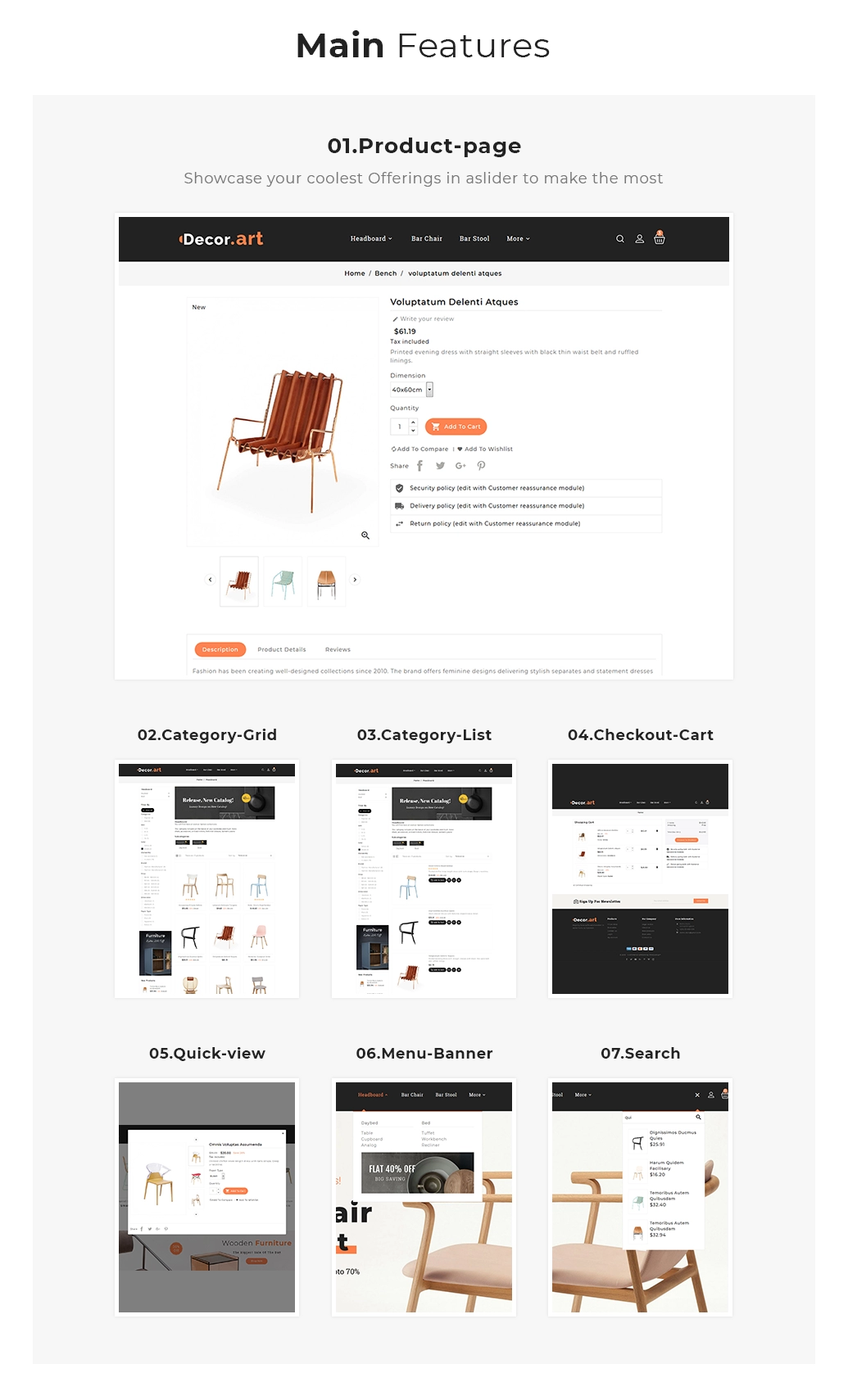 theme features
