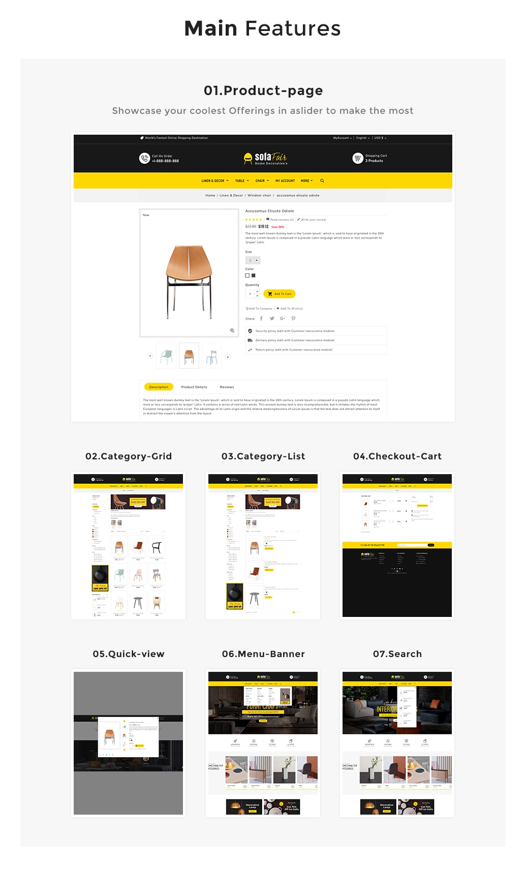 theme features