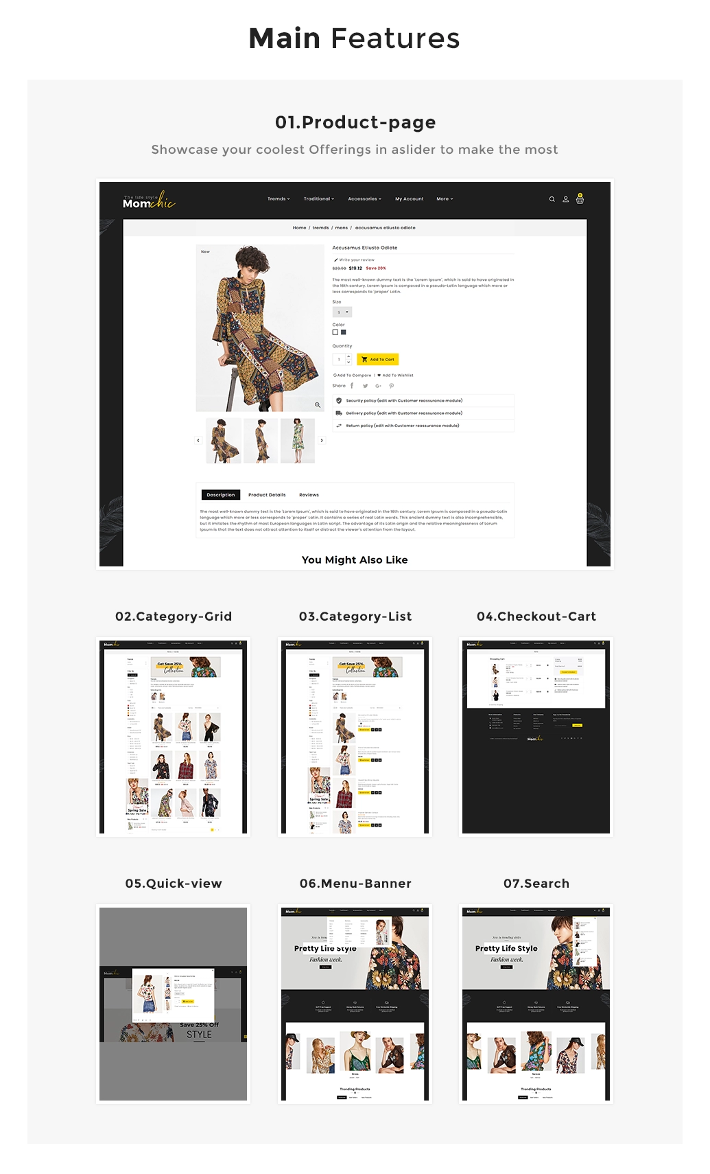 theme features