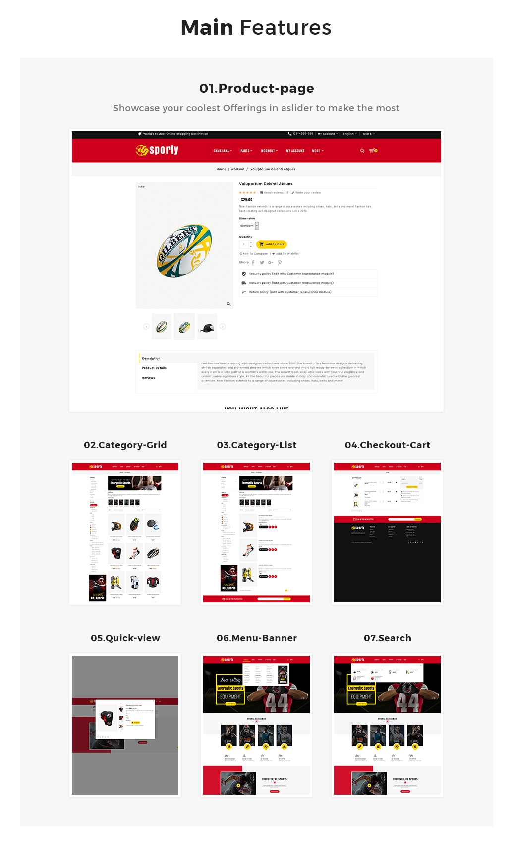 theme features