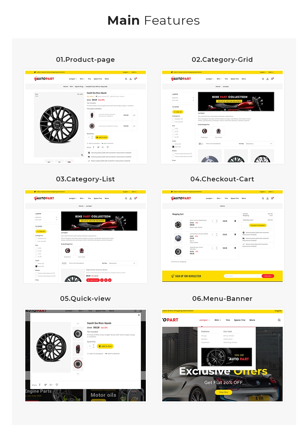 theme features