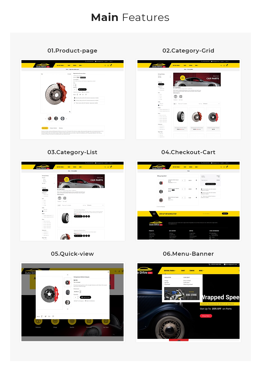 theme features