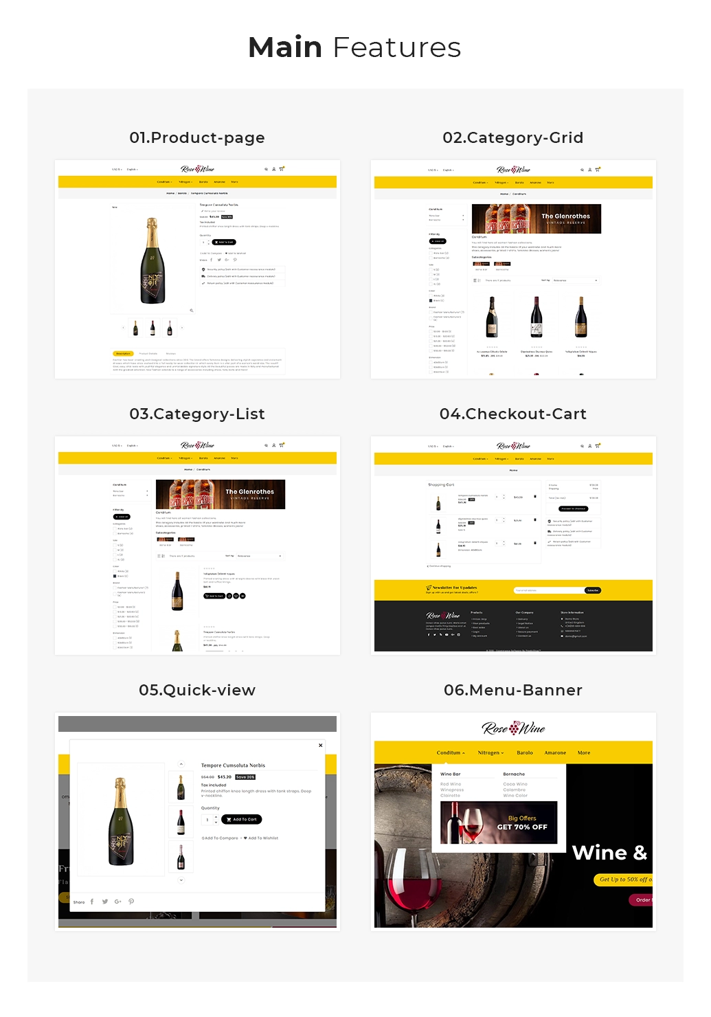 theme features