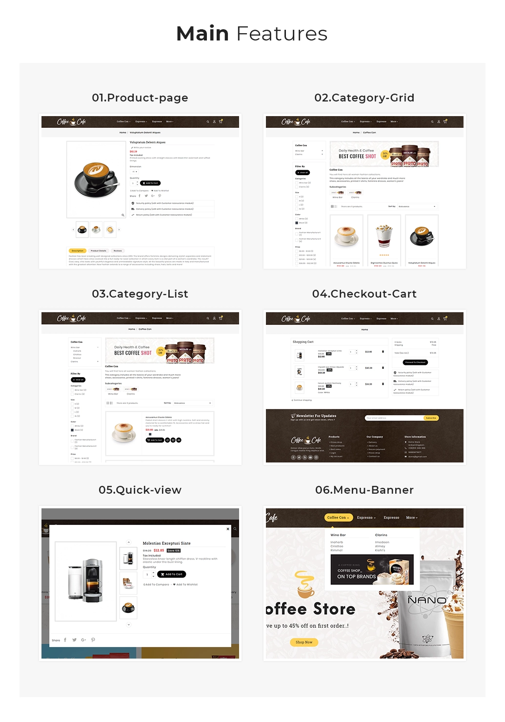 theme features