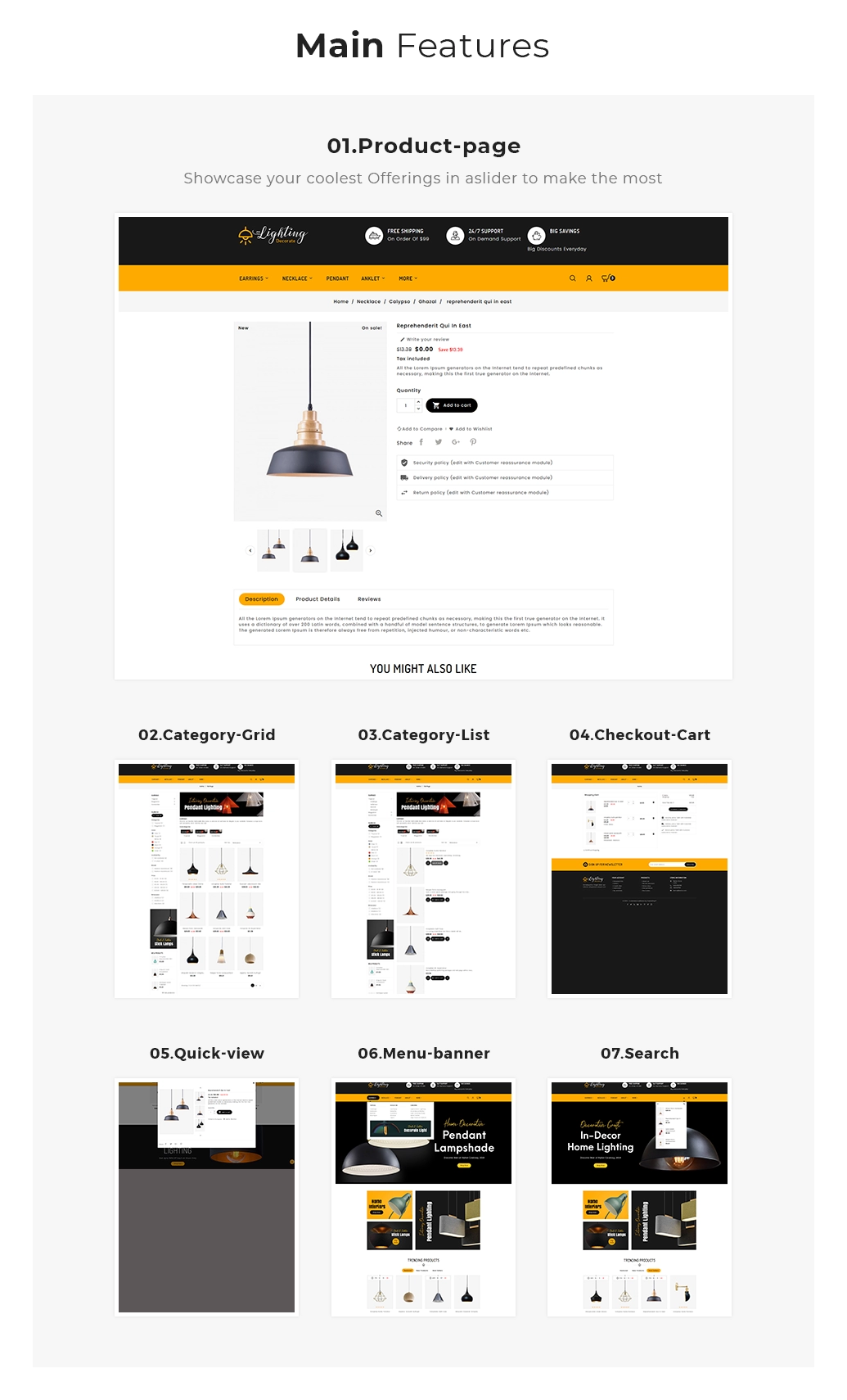 theme features