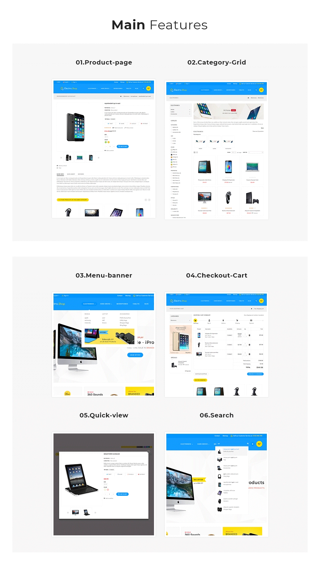 theme features