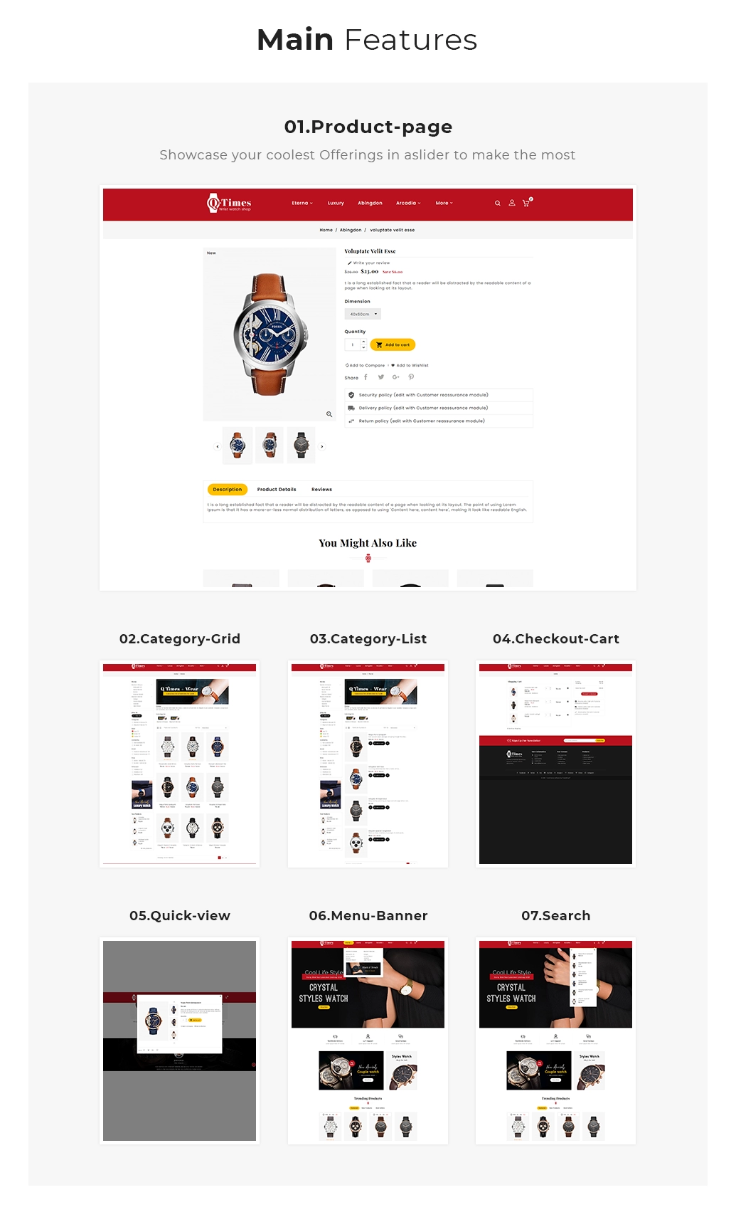 theme features