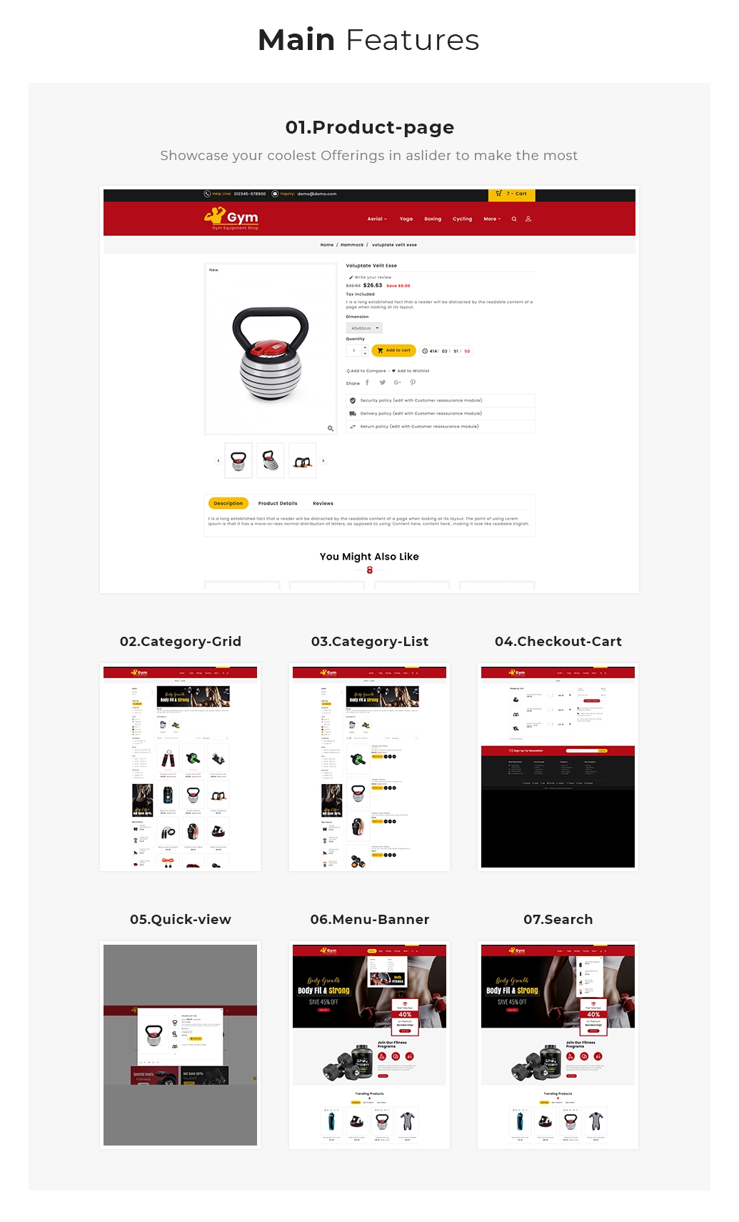 theme features