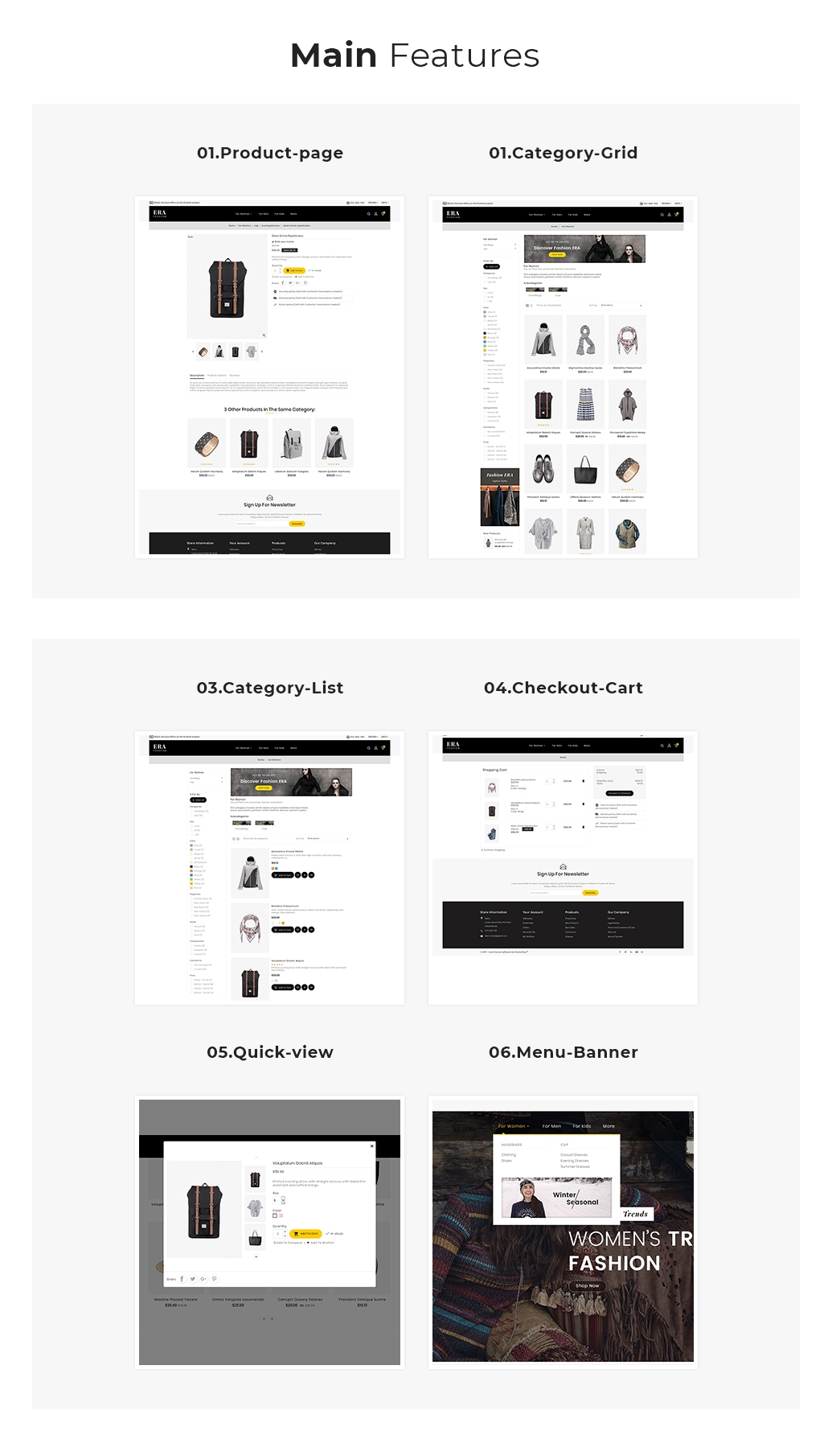 theme features