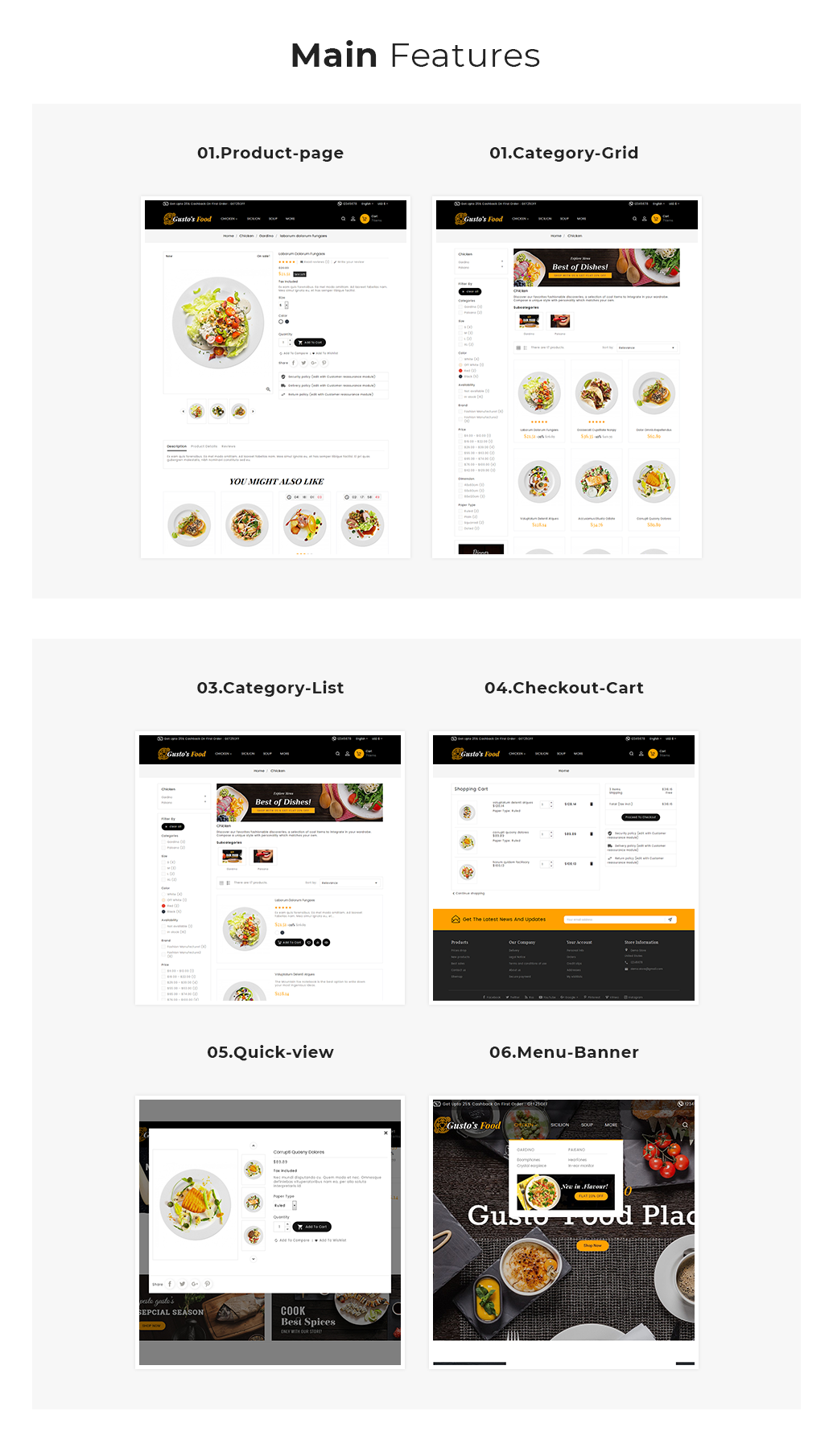 theme features