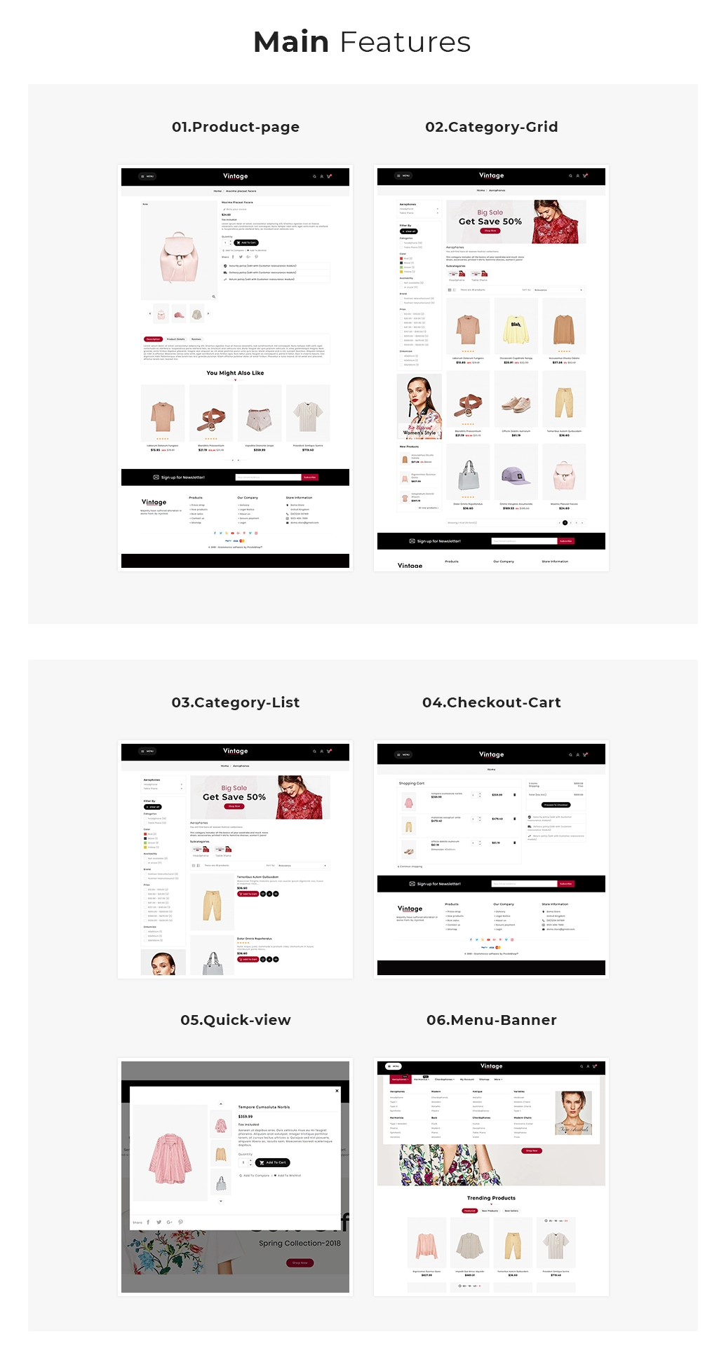 theme features