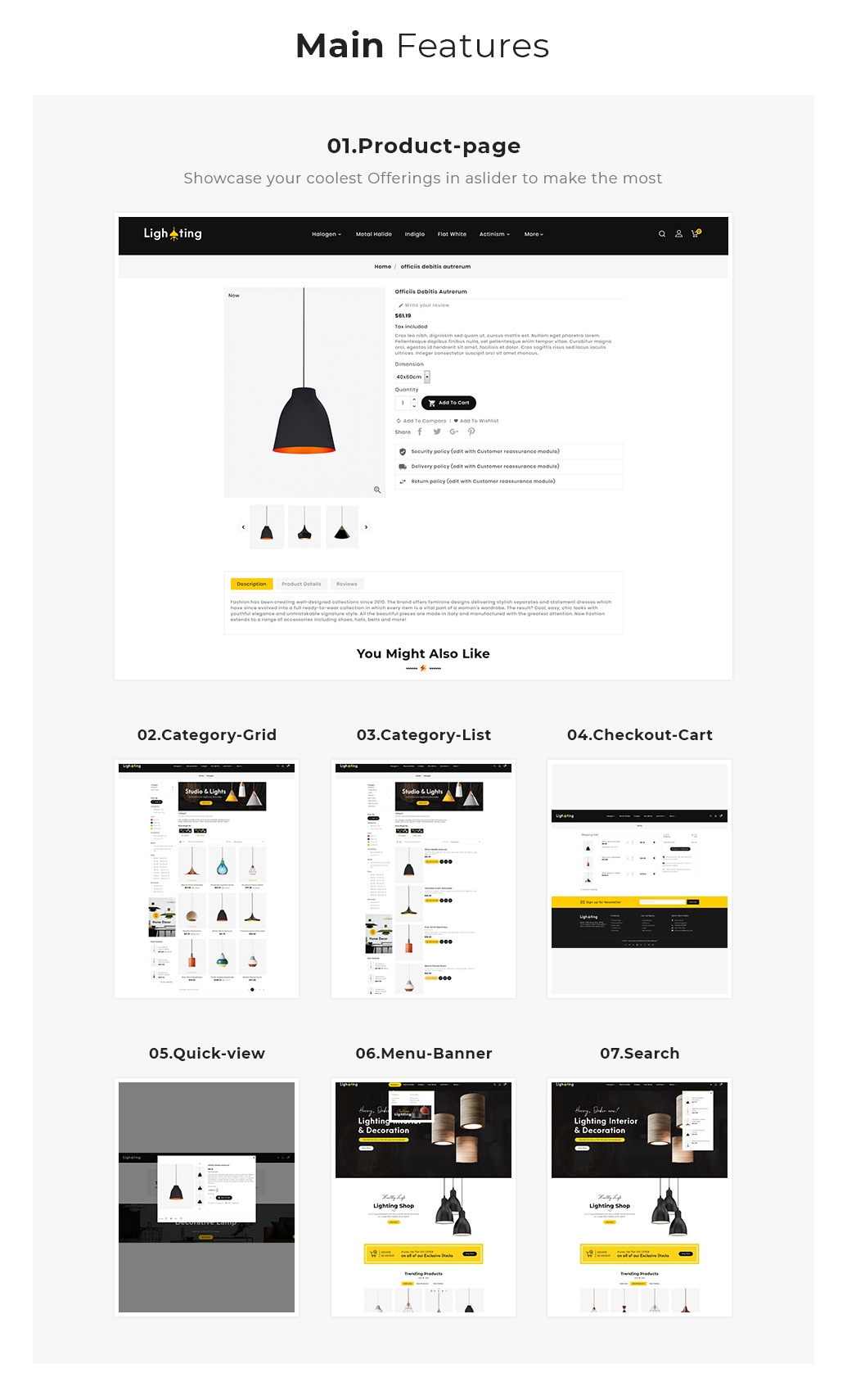 theme features
