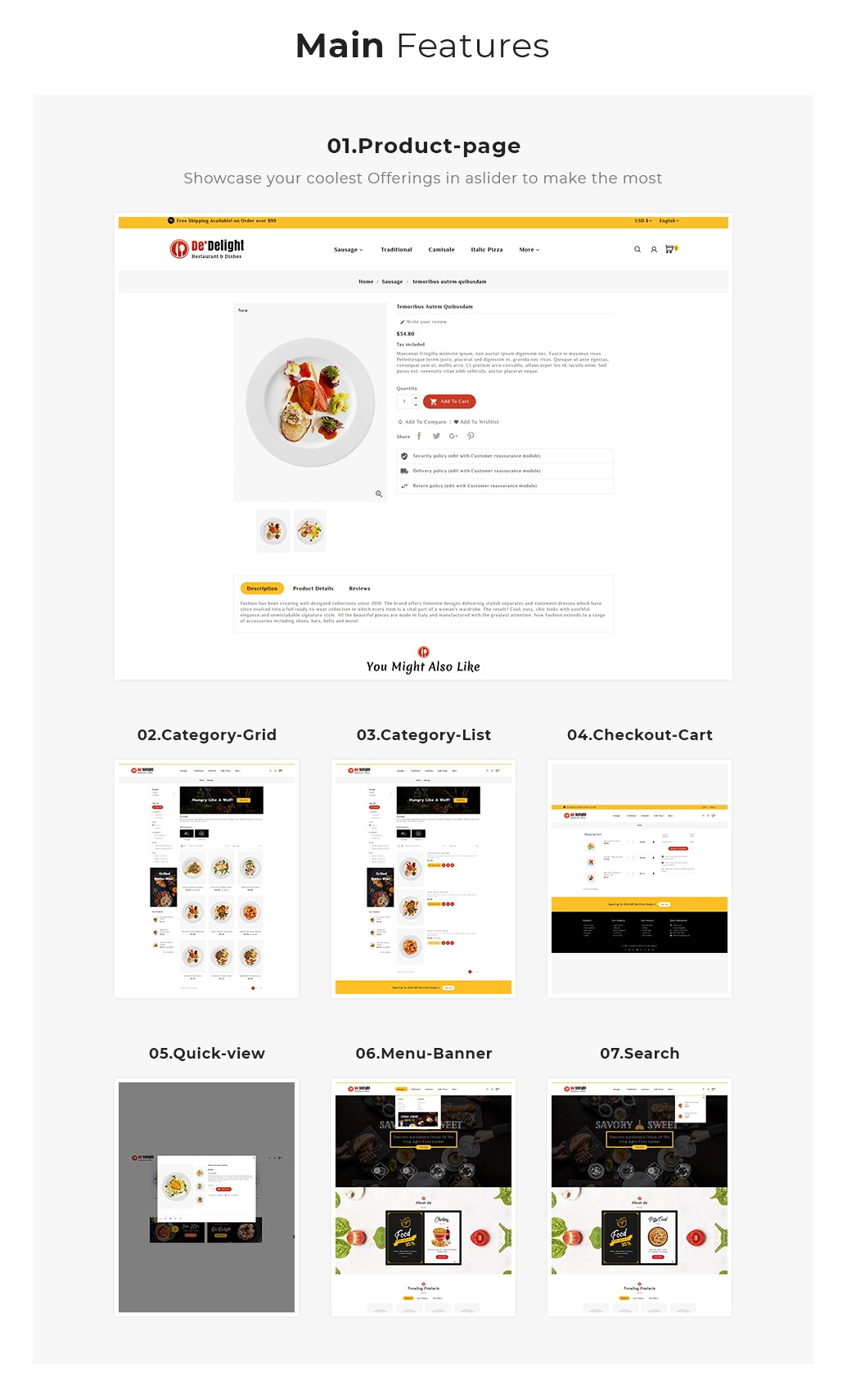 theme features