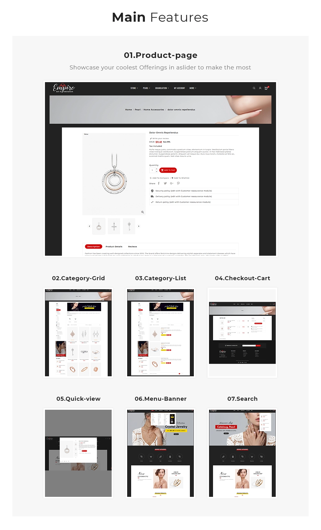 theme features