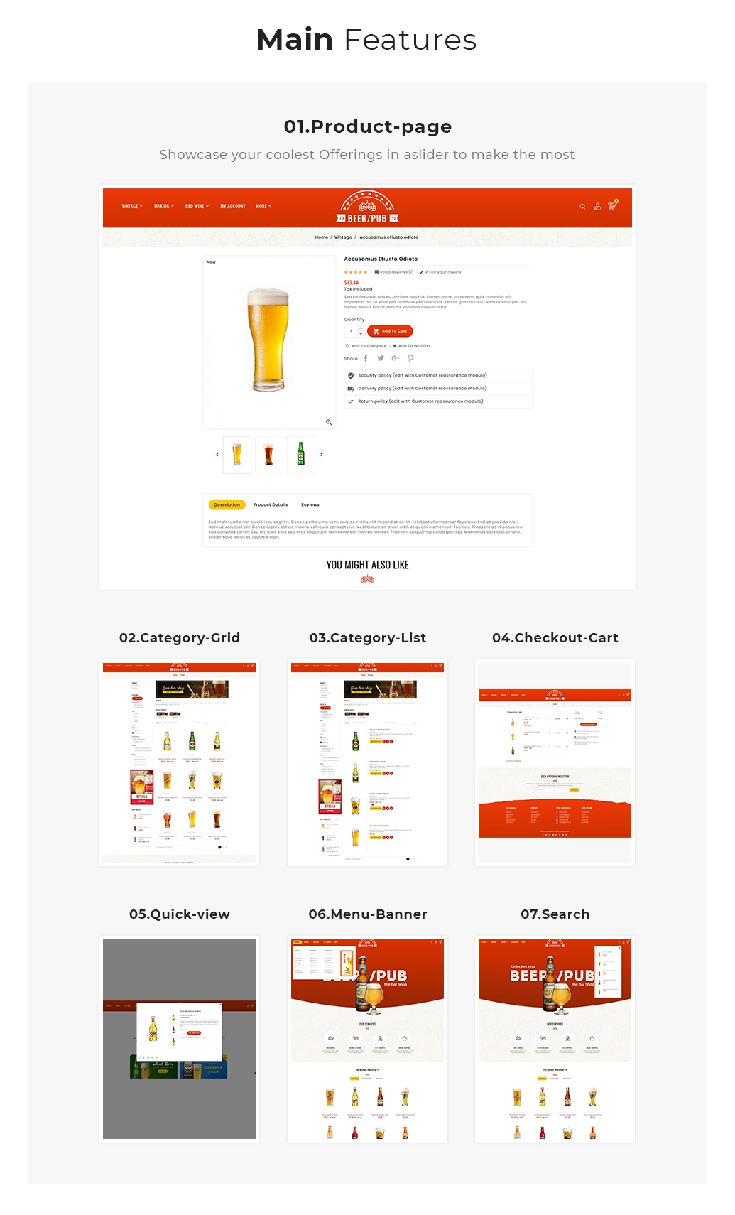 theme features