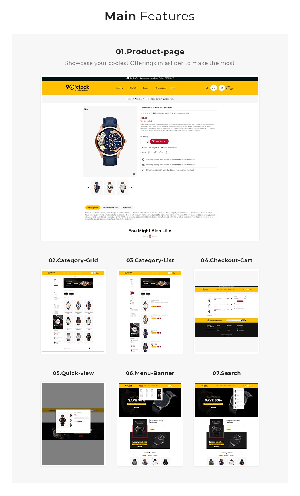 theme features