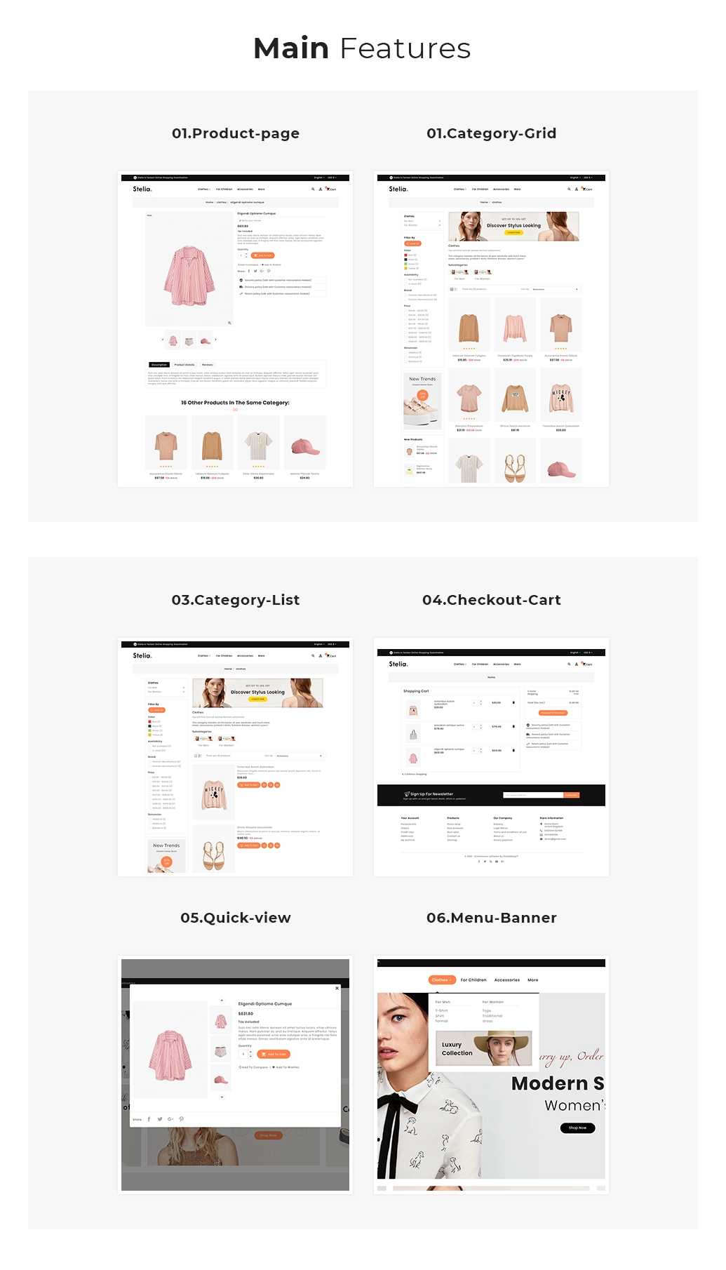 theme features